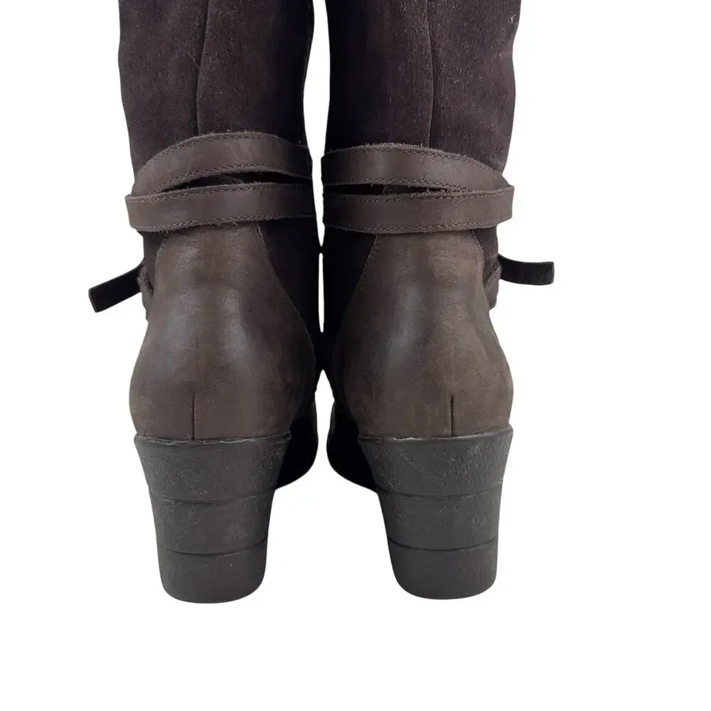 UGG Lesley Suede Waterproof Wedge Knee High Boot